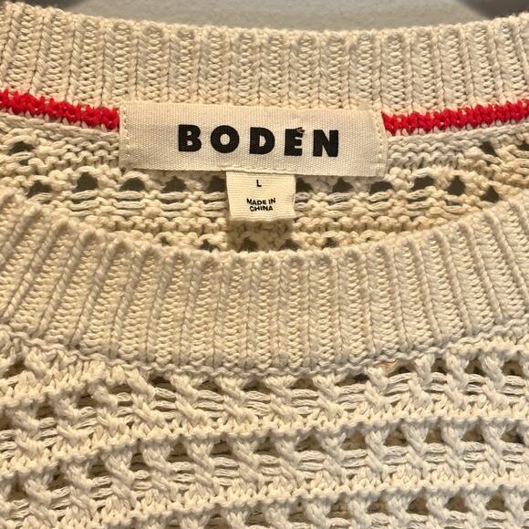 Boden Cream Crew Neck Sweater - Picture 4 of 6